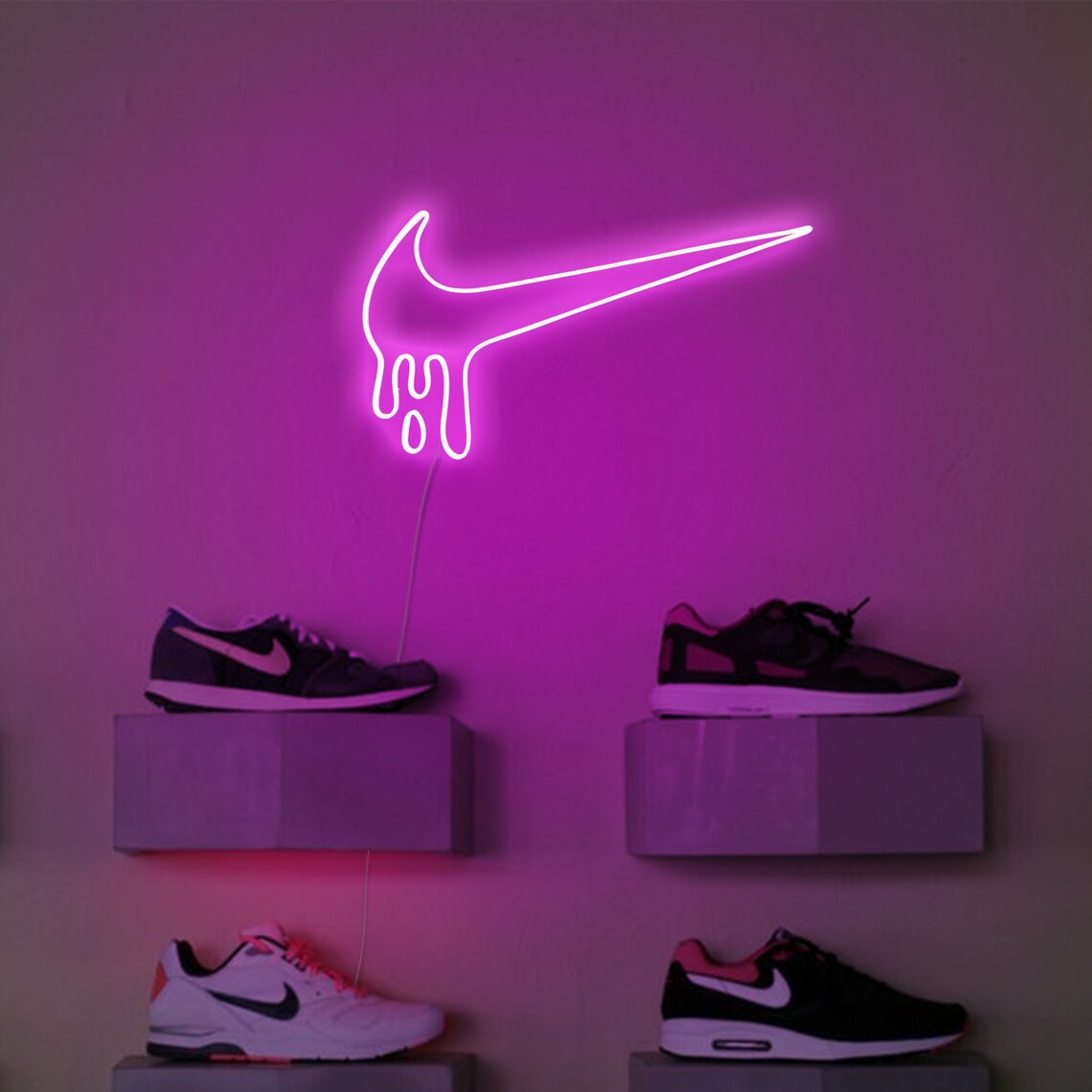 Handcraft LED Neon Sign 'Air Running Shoes' 16x9 Inches Super Bright Made  in USA 12vDC White/Red - Amazon.com